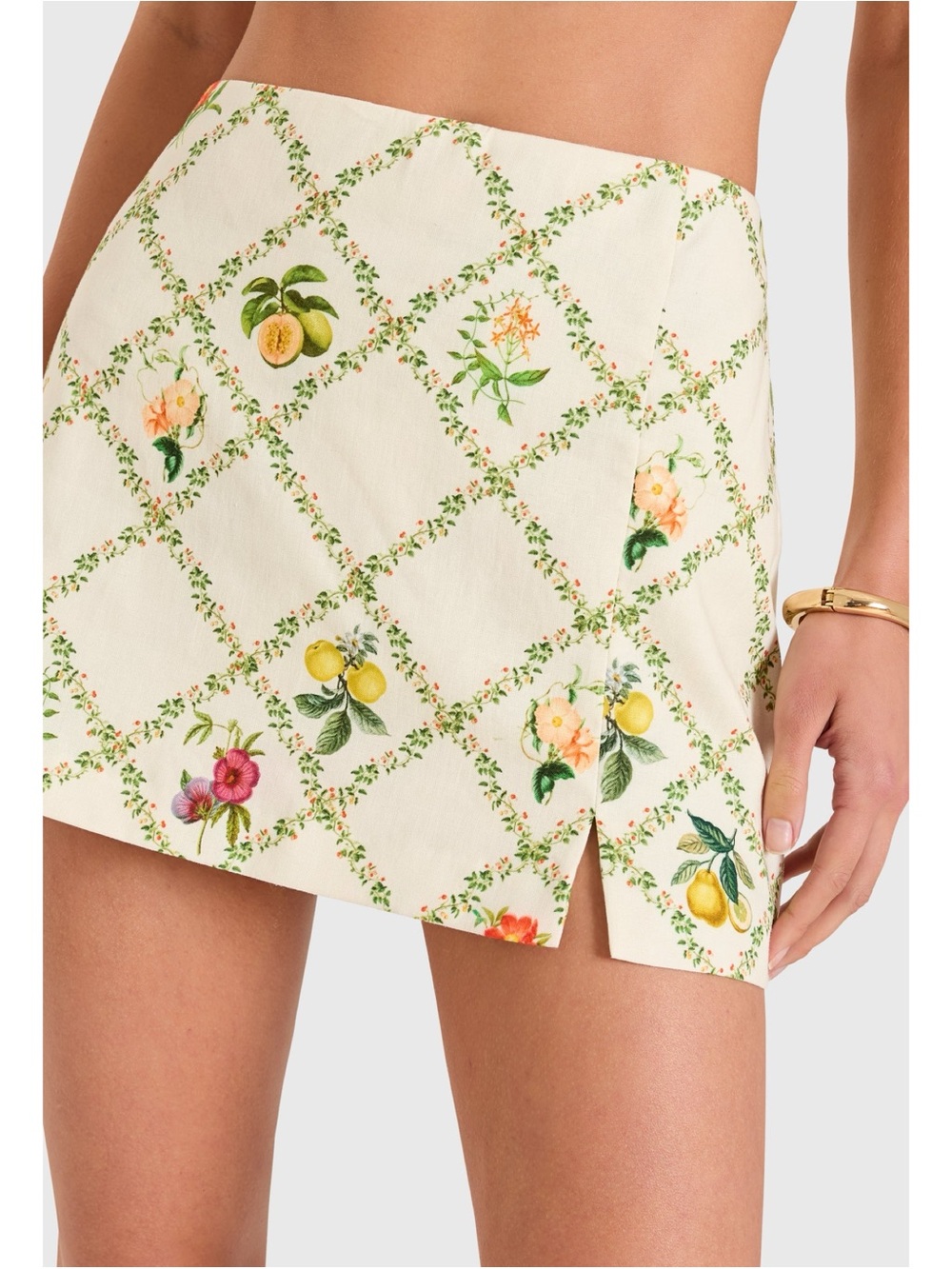 NWT Amanda Uprichard Dale Mini Skort Trellis Print